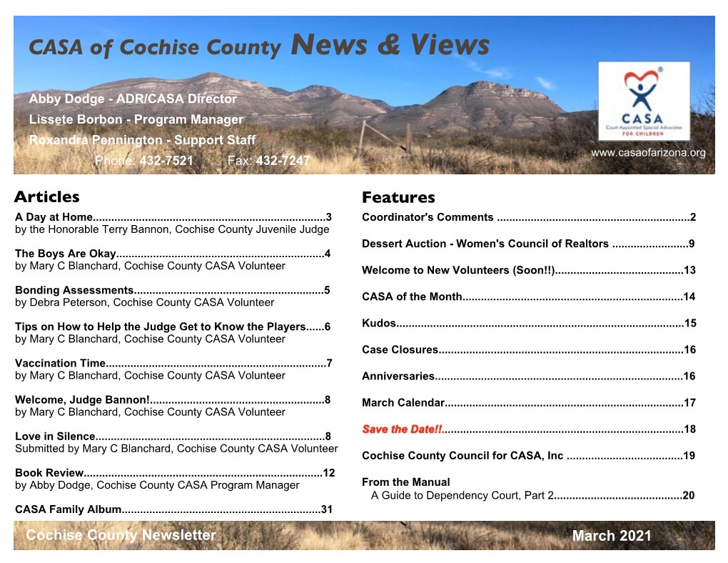 CASA of Cochise County News & Views