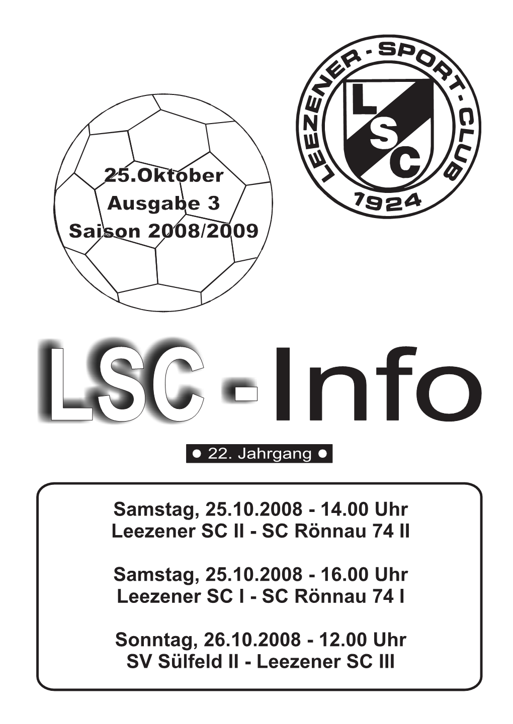 LSC INFO Nr 3 Saison 2008-2009