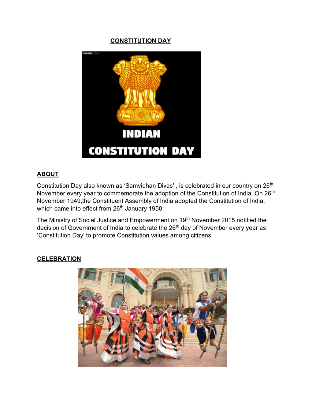 CONSTITUTION DAY ABOUT Constitution Day Also Known As