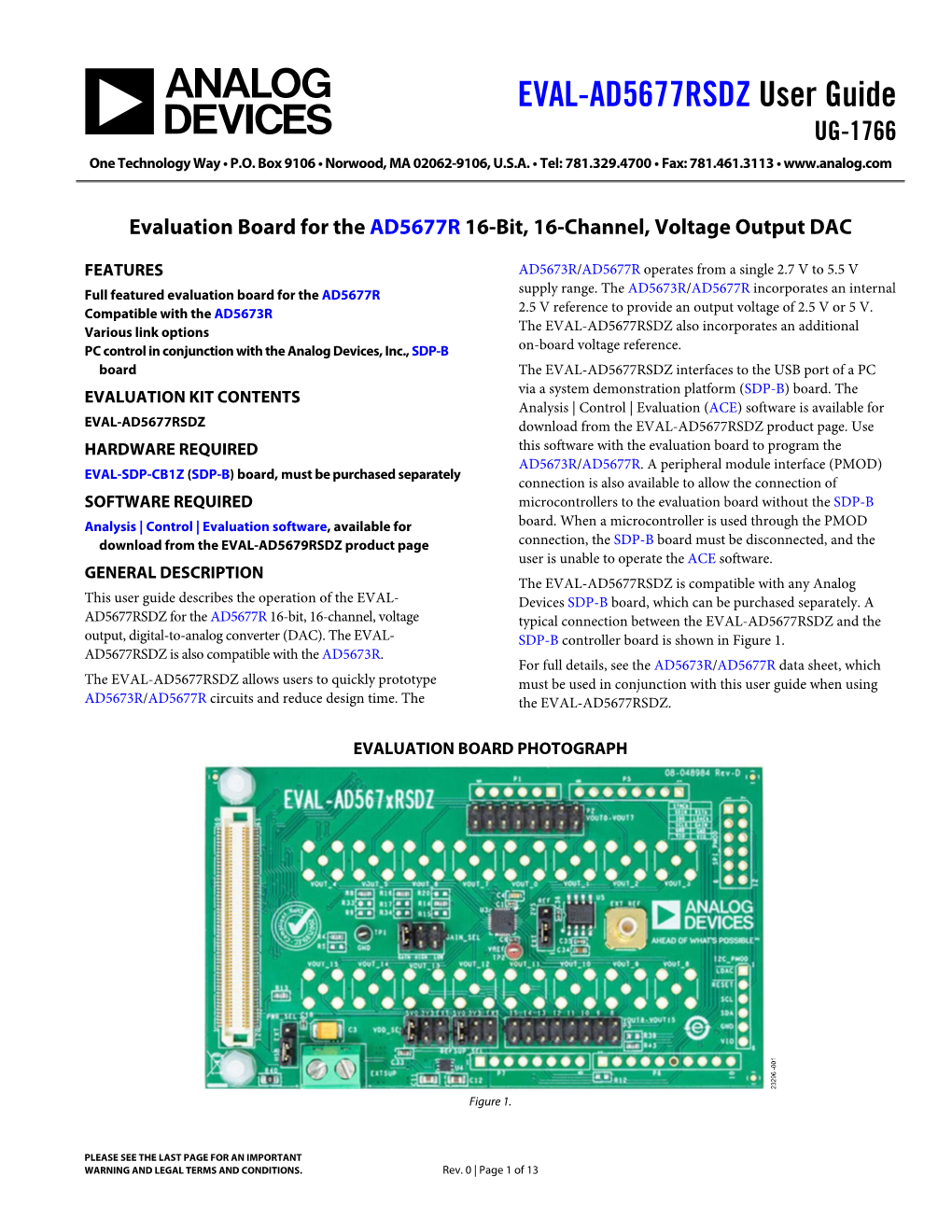 EVAL-AD5677RSDZ User Guide UG-1766 One Technology Way • P.O