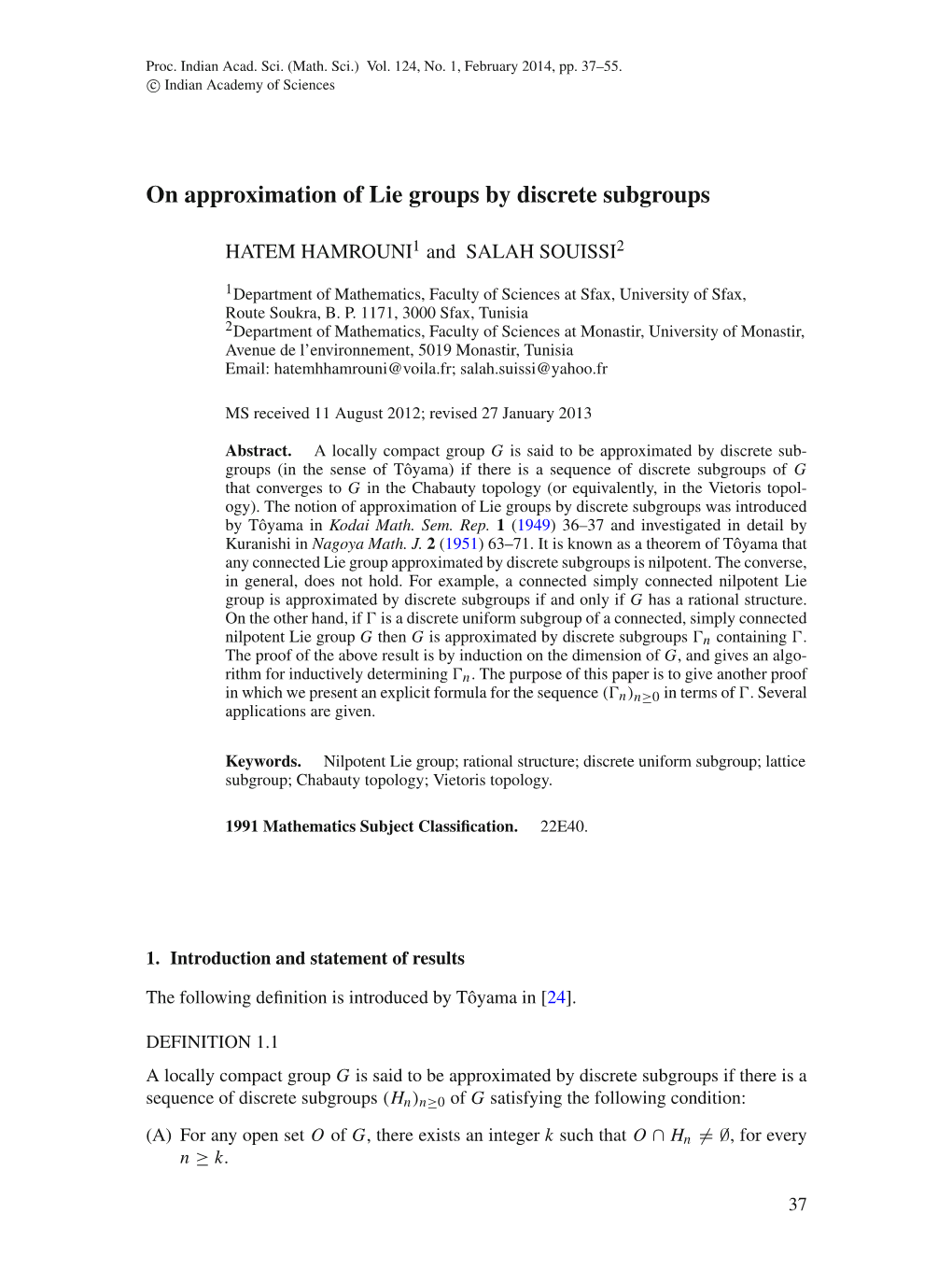 On Approximation of Lie Groups by Discrete Subgroups