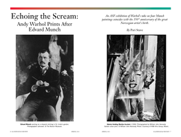 Scandinavian Review Echoing the Scream Andy Warhol Prints After