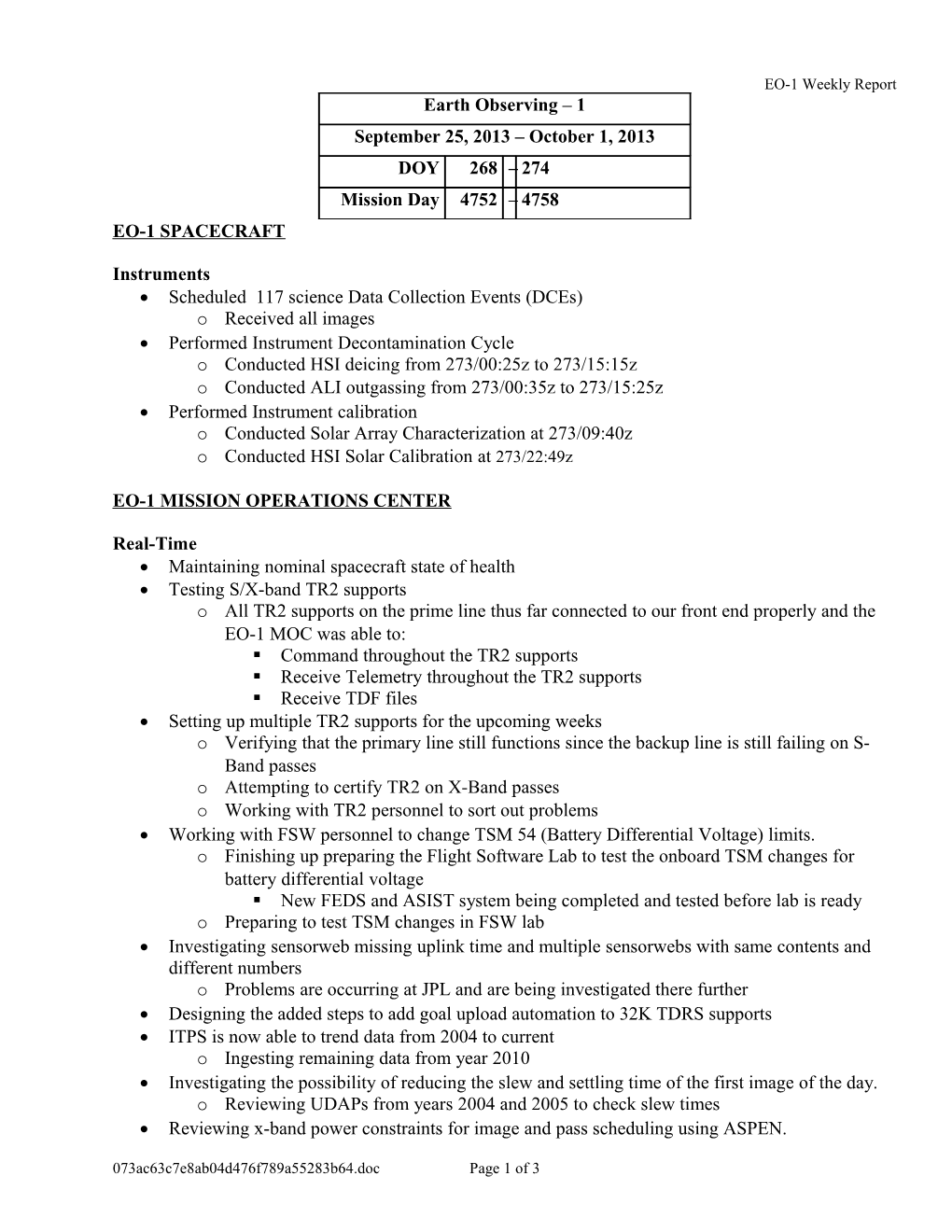 EO-1 Weekly Report s3