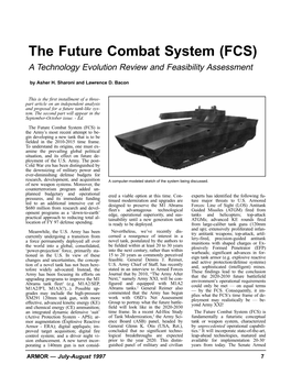 The Future Combat System (FCS) a Technology Evolution Review and Feasibility Assessment