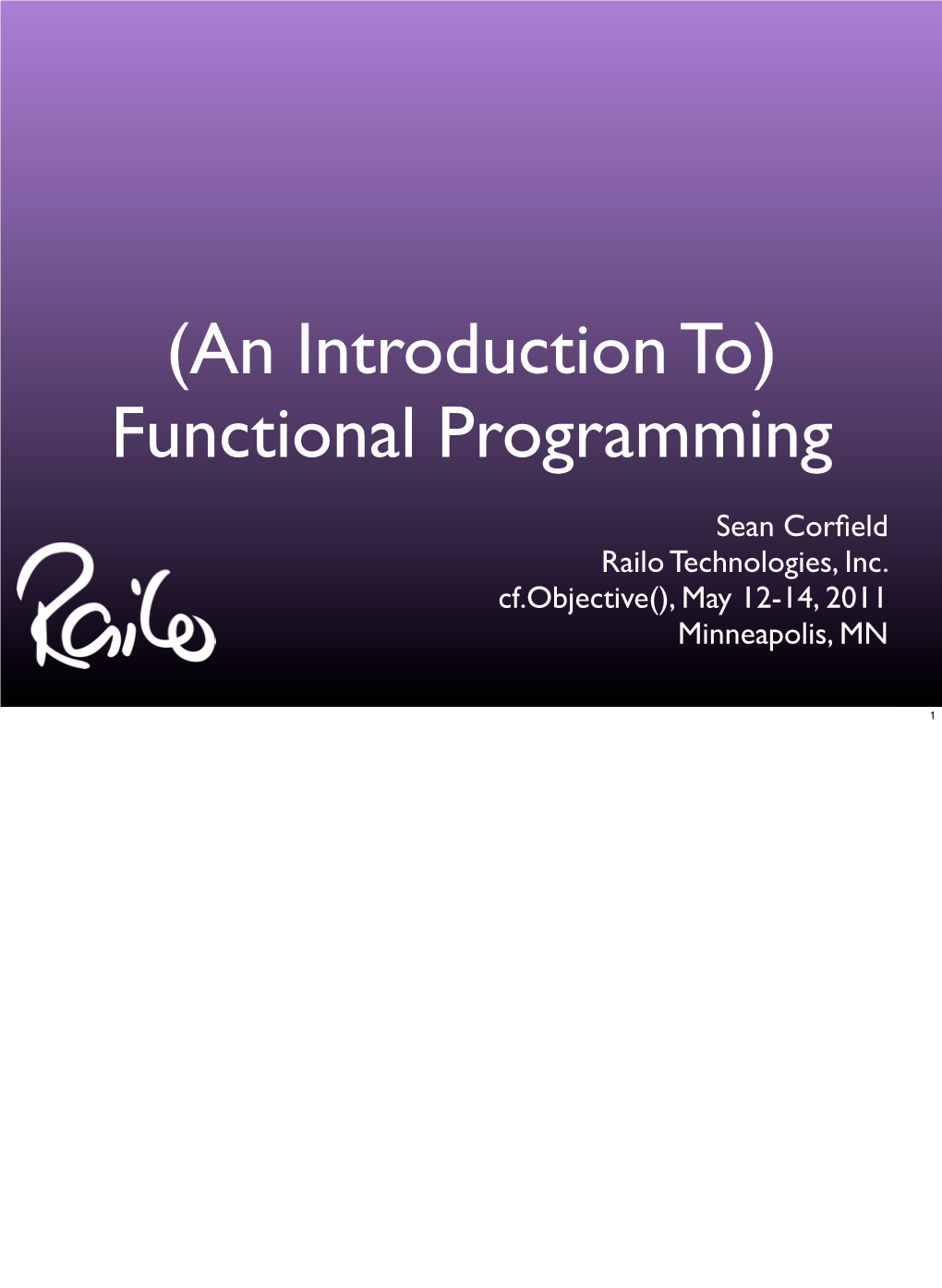Functional Programming Slides