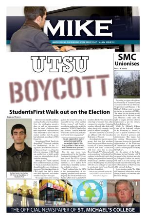 Studentsfirst Walk out on the Election the Reason for This Decision Was to Ensure That the St