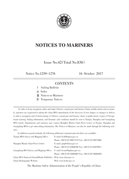 Notices to Mariners