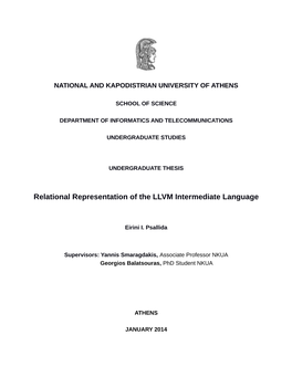 Relational Representation of the LLVM Intermediate Language