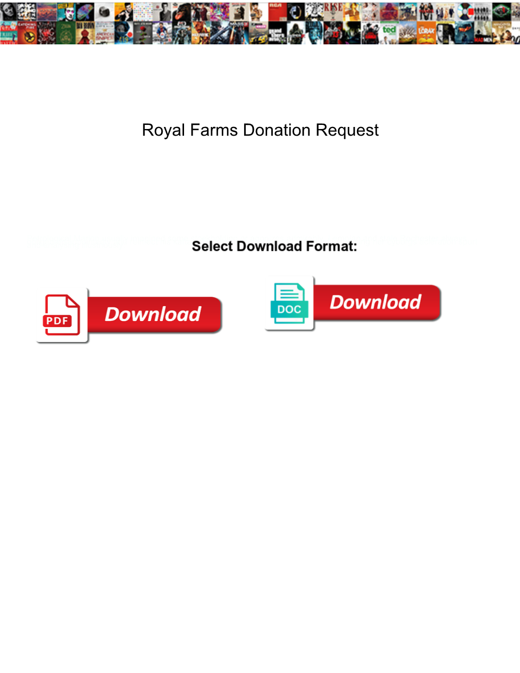 Royal Farms Donation Request
