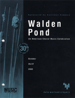 Walden Pond, an American Choral Music Celebration, Dale Warland
