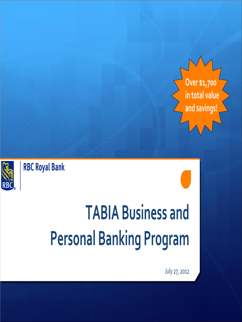 TABIA Business and Personal Banking Program