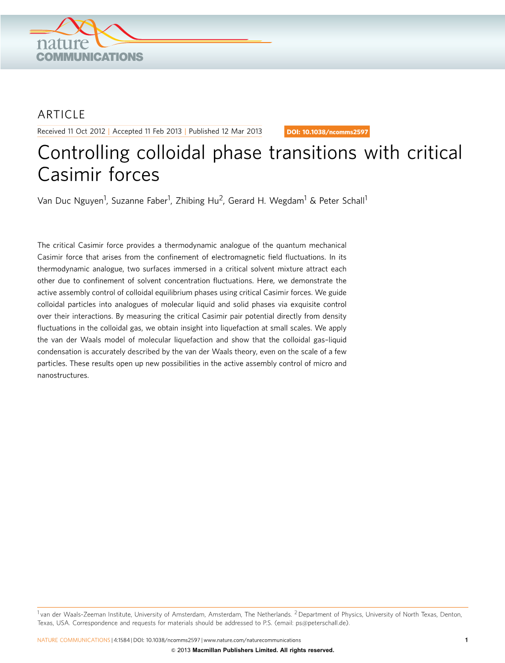 Controlling Colloidal Phase Transitions with Critical Casimir Forces