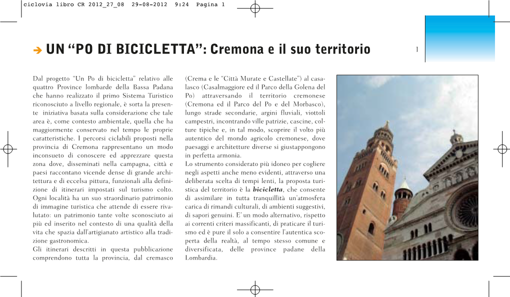 * UN “PO DI BICICLETTA”: Cremona E Il Suo Territorio