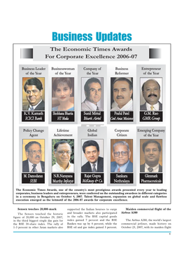 Business Updates the Economic Times Awards for Corporate Excellence 2006-07