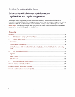 Guide to Beneficial Ownership Information: Legal Entities and Legal Arrangements