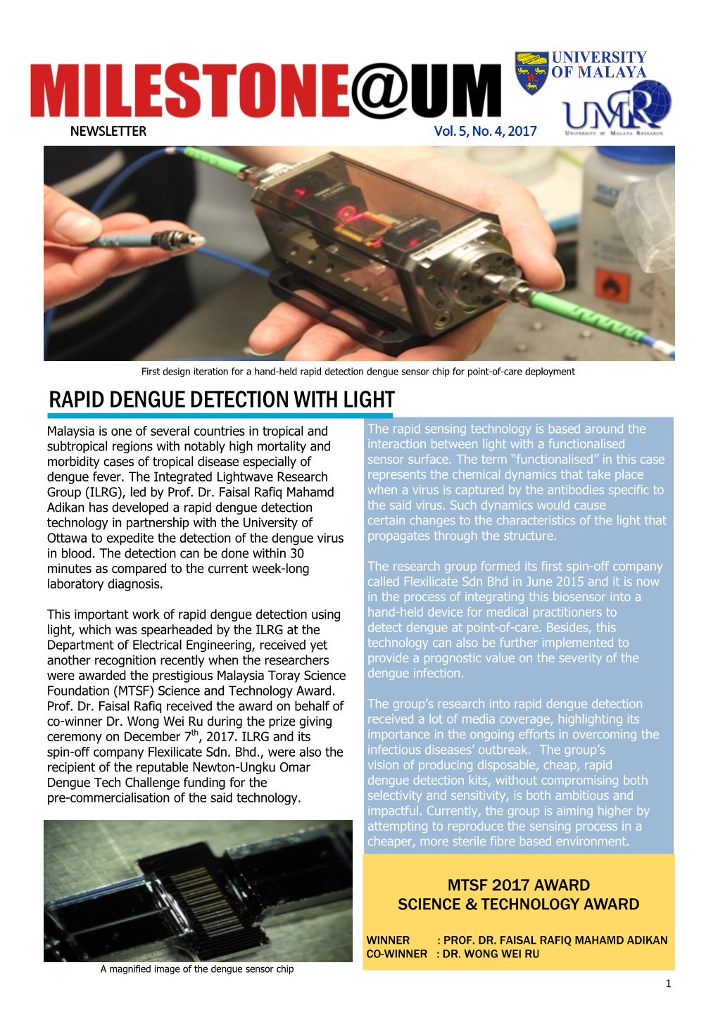 Rapid Dengue Detection with Light