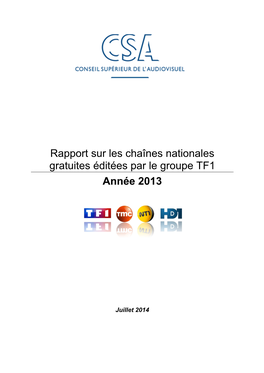 Rapport Groupe TF1 Format