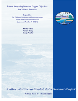 Science Supporting Dissolved Oxygen Objectives in California Estuaries