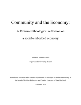 Community and the Economy