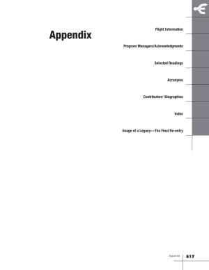 Appendix Program Managers/Acknowledgments
