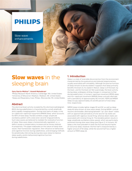 Slow Waves in the Sleeping Brain