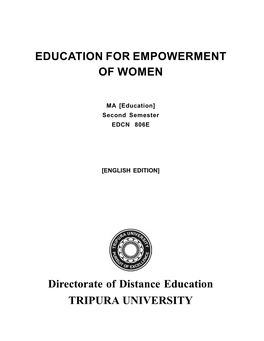 EDCN-806E-Education for Empowerment of Women.Pdf