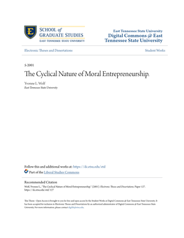 The Cyclical Nature of Moral Entrepreneurship