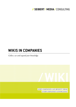 Wikis in Companies