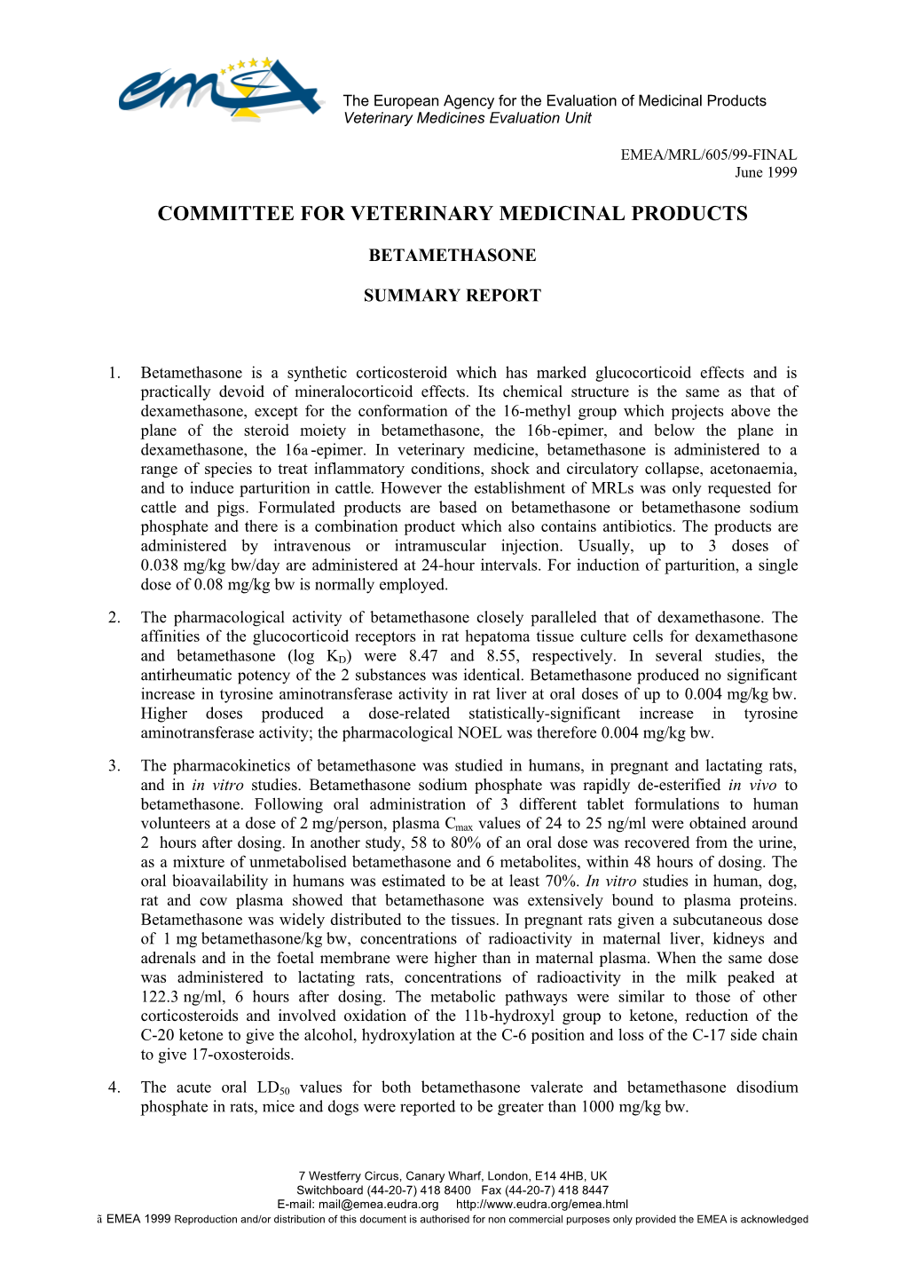 Committee for Veterinary Medicinal Products