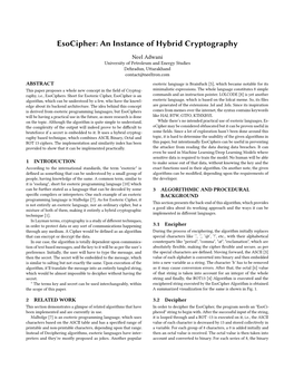 An Instance of Hybrid Cryptography