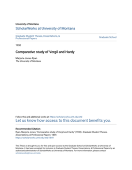 Comparative Study of Vergil and Hardy