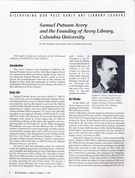 Samuel Putnam Avery and the Founding of Avery Library, Columbia University