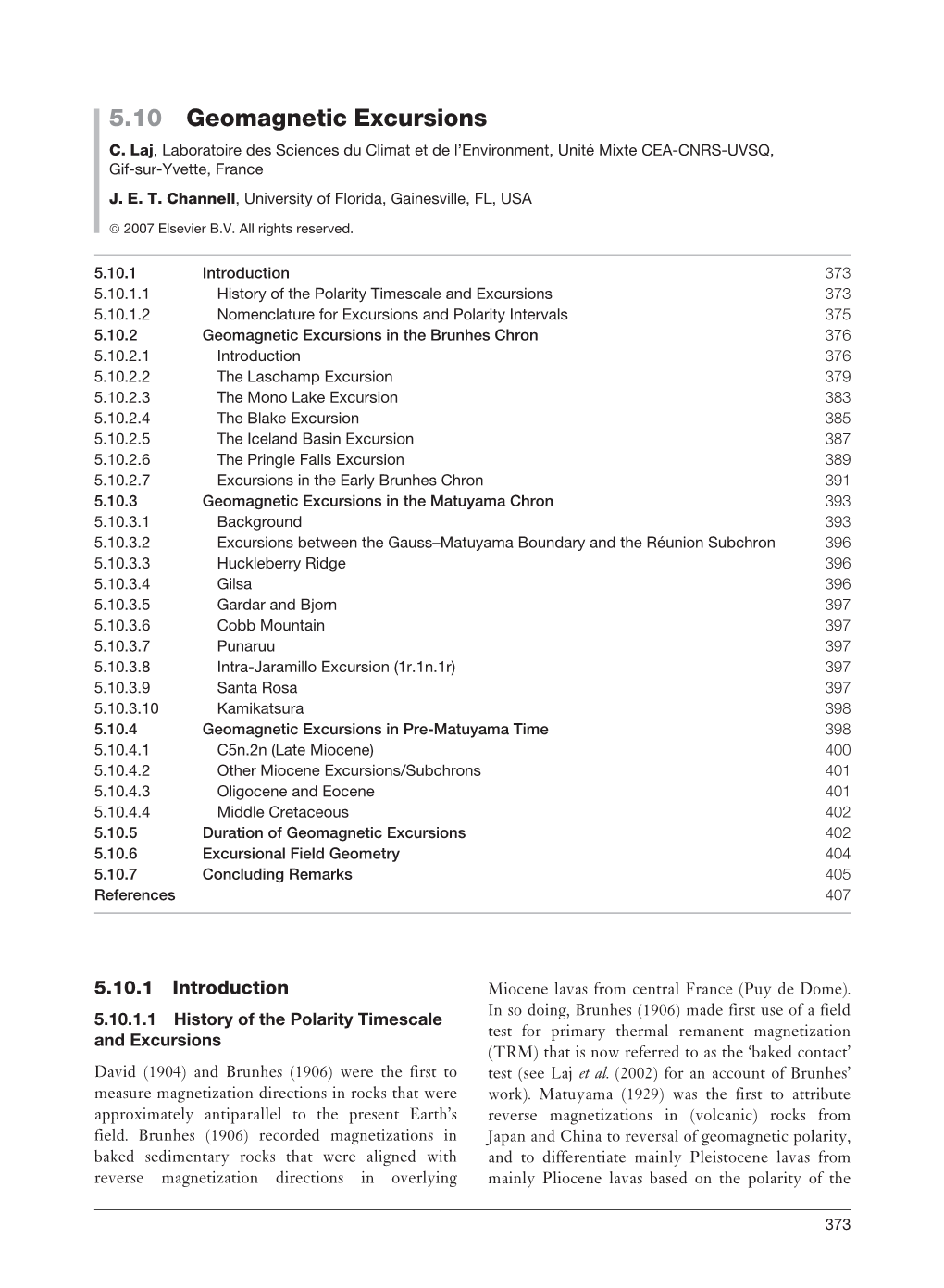 5.10 Geomagnetic Excursions C