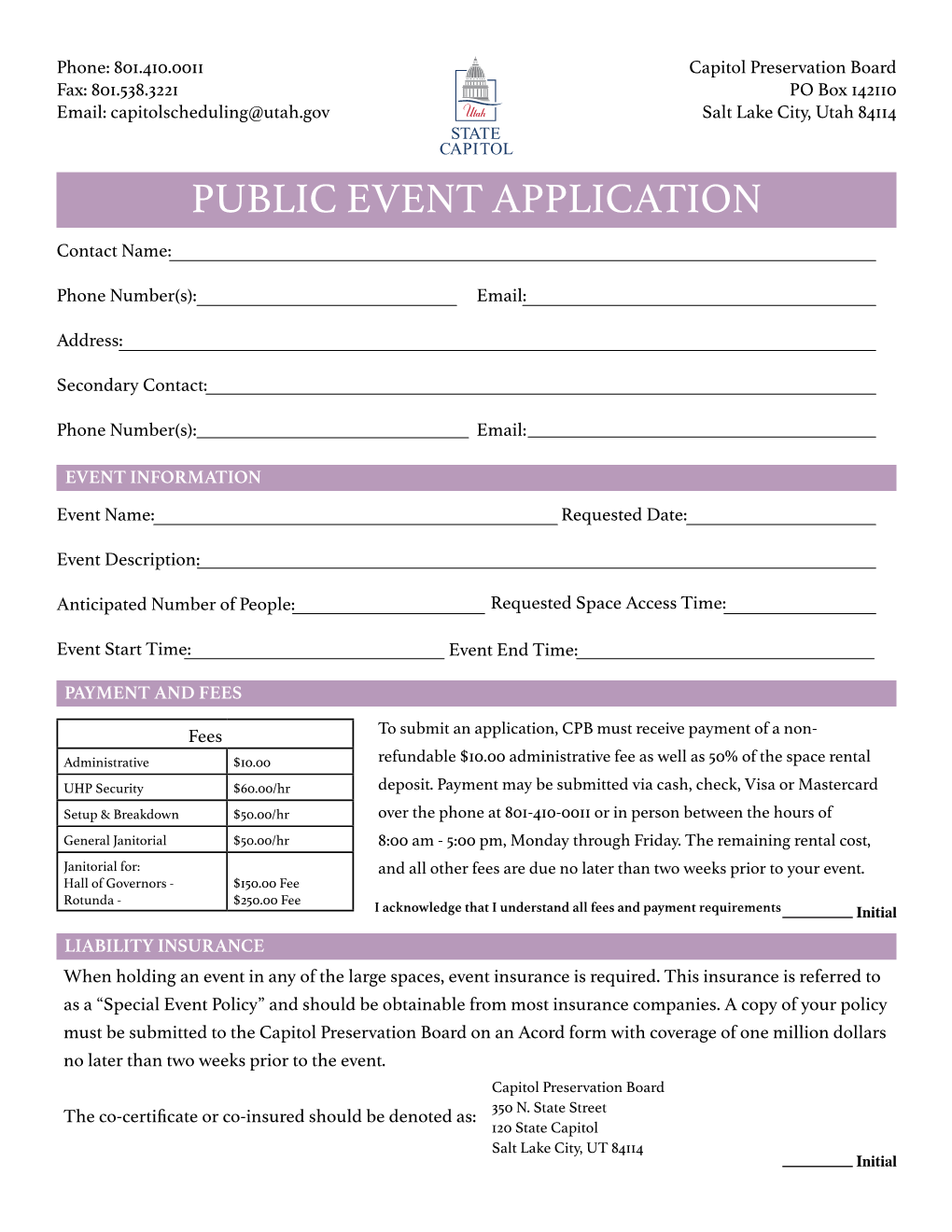 Public Event Application