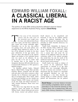 A Classical Liberal in a Racist Age