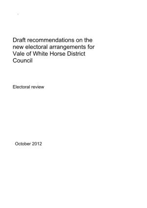 Draft Recommendations on the New Electoral Arrangements for Vale of White Horse District Council