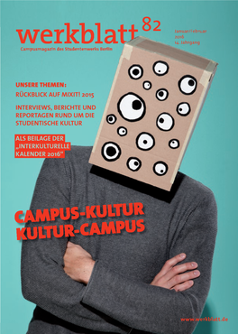 Werkblattcampusmagazin Des Studentenwerks Berlin