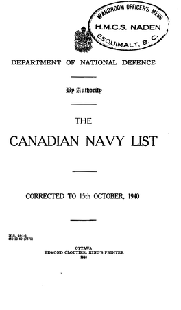 Canadian Navy Ust