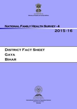 District Fact Sheet Gaya Bihar