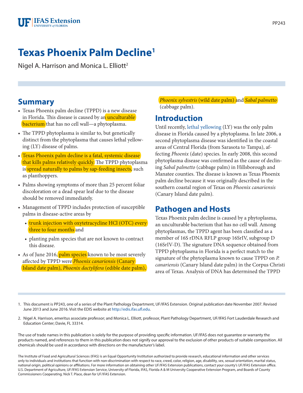 Texas Phoenix Palm Decline1 Nigel A