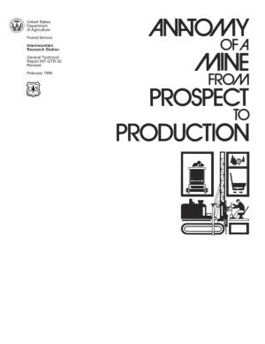 ANATOMY of a MINE from PROSPECT to PRODUCTION CONTENTS Page FOREWARD