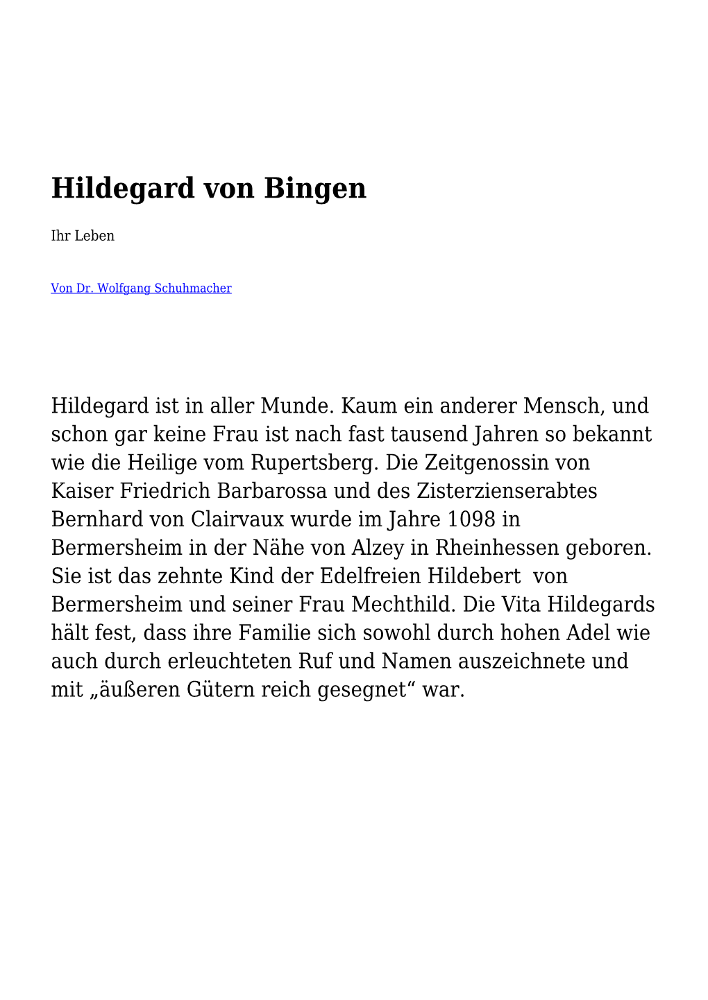 Hildegard Von Bingen