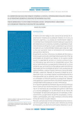 Pagina 309 | Dossier: “Género Y Feminismos”