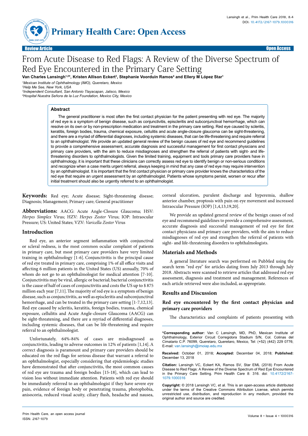 From Acute Disease to Red Flags: a Review of the Diverse Spectrum of Red Eye Encountered in the Primary Care Setting