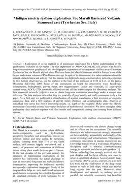 The Marsili Basin and Volcanic Seamount Case (Tyrrhenian Sea, Italy)