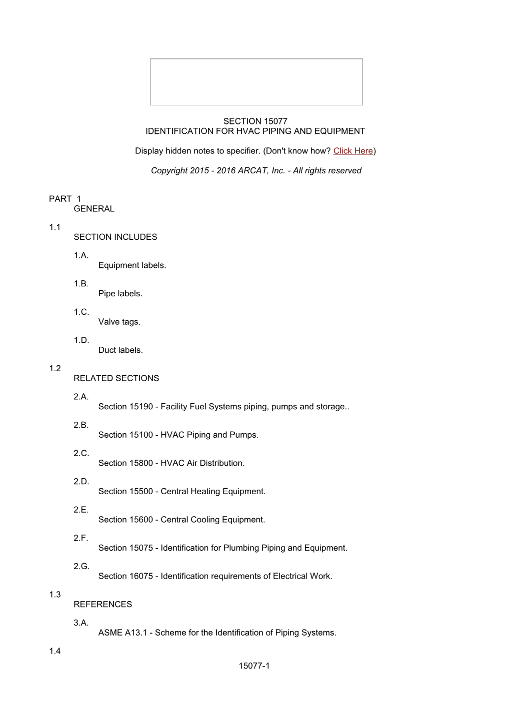 Identification for Hvac Piping and Equipment