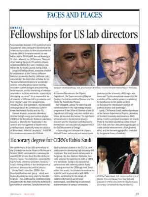 Fellowships for US Lab Directors