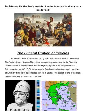 The Funeral Oration of Pericles