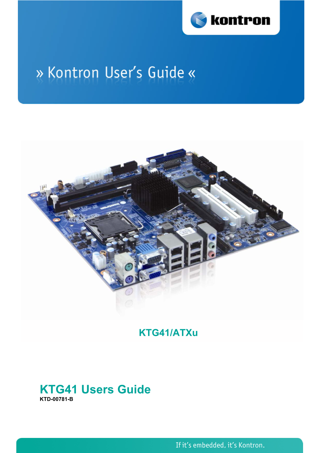 KTG41 Users Guide KTD-00781-B