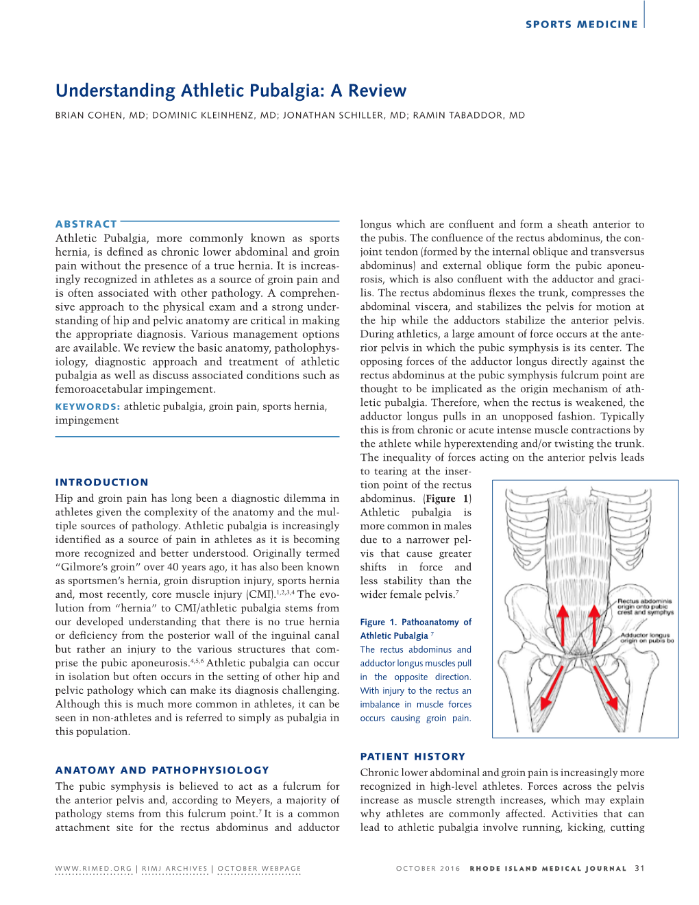 Understanding Athletic Pubalgia: a Review